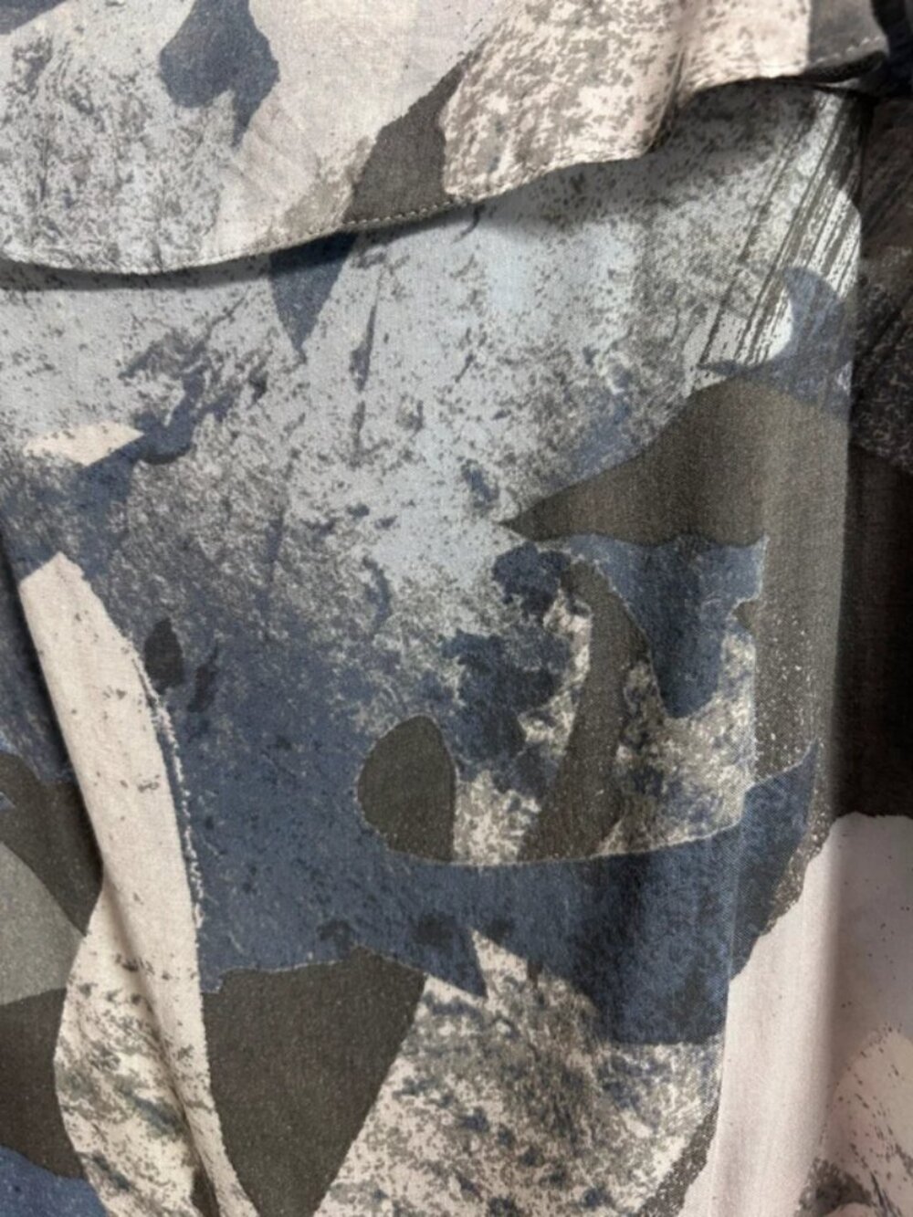 Next Blue Abstract Print Tie Strap Cami Top - Picture 3 of 5